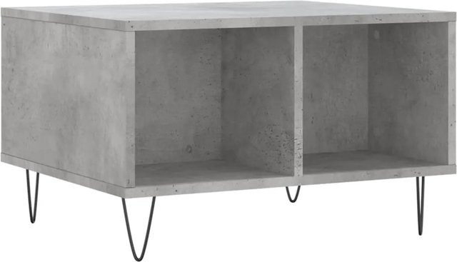 vidaXL Couchtisch Modell 3 in Betongrau aus Holzwerkstoff und Metall, B/T/H: 60 x 50 x 36,5 cm - Bild 1
