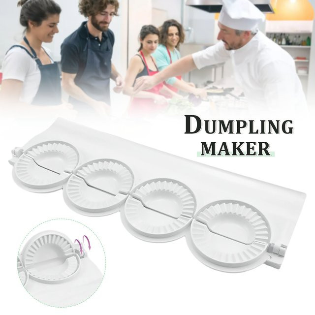 Multiyilego DIY Knödelform und Teigpresse in Weiß für Empanada und Jiaozi, B/T/H: 32,0 x 12,0 x 4,0 cm - Bild 1