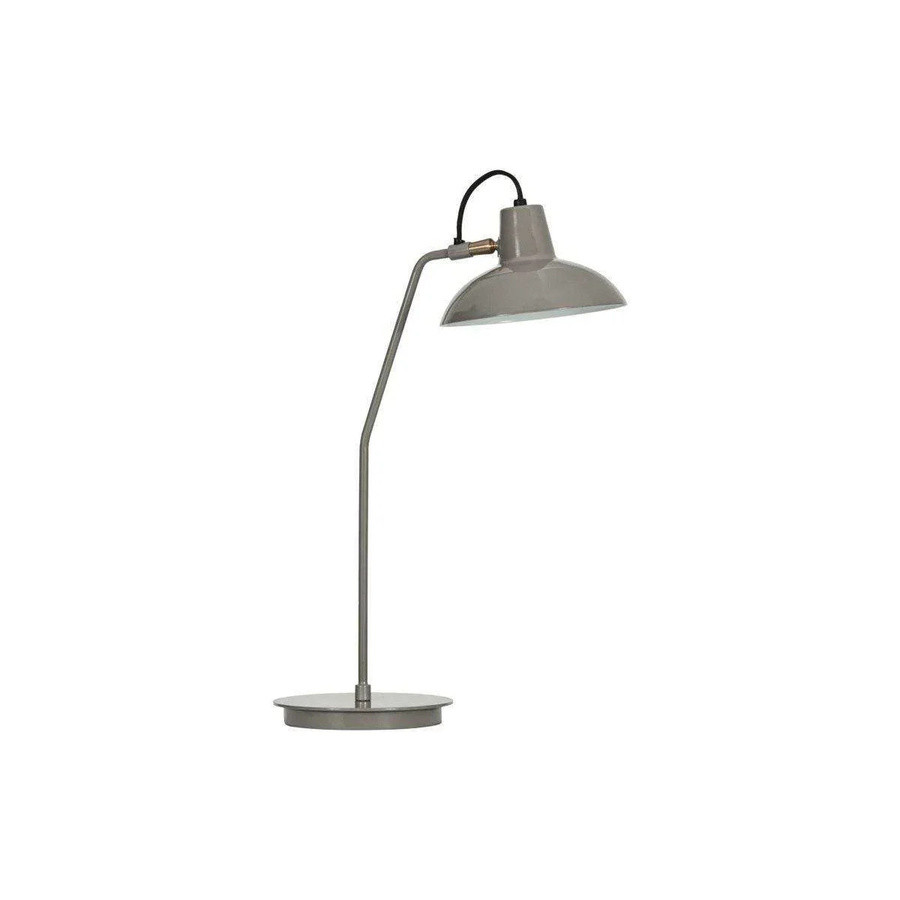 House Doctor Tischlampe aus Emaille in Grau, höhenverstellbar, Design Industrie-Stil, Höhe: 50 cm - Bild 1