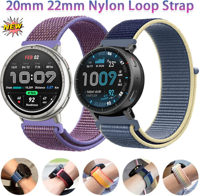 Amazfit Uhrenarmband Nylon, Schwarz, Unisex - Bild 1