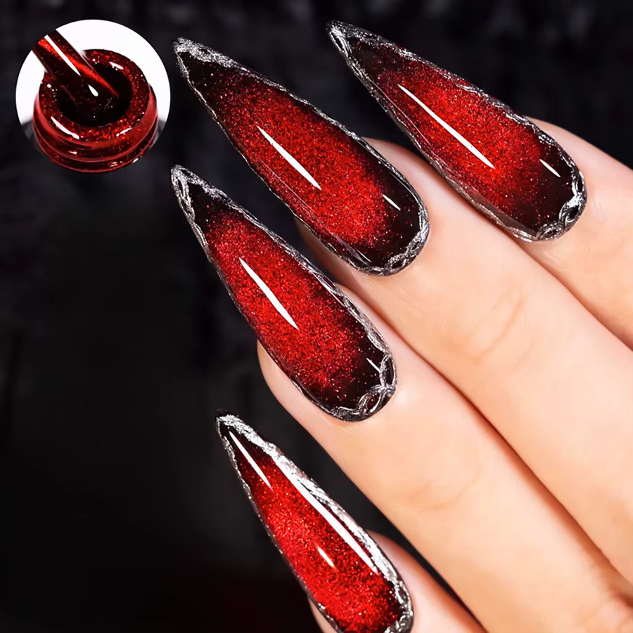 Miss Shaka Gel-Nagellack, Kirschweinrot, Glänzend - Bild 3
