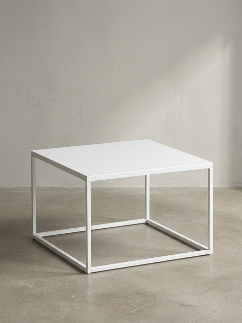 KADIMA DESIGN Couchtisch Industrial Style aus Metall in Weiß, quadratisch, B/T/H: 60 x 60 x 40 cm - Bild 1
