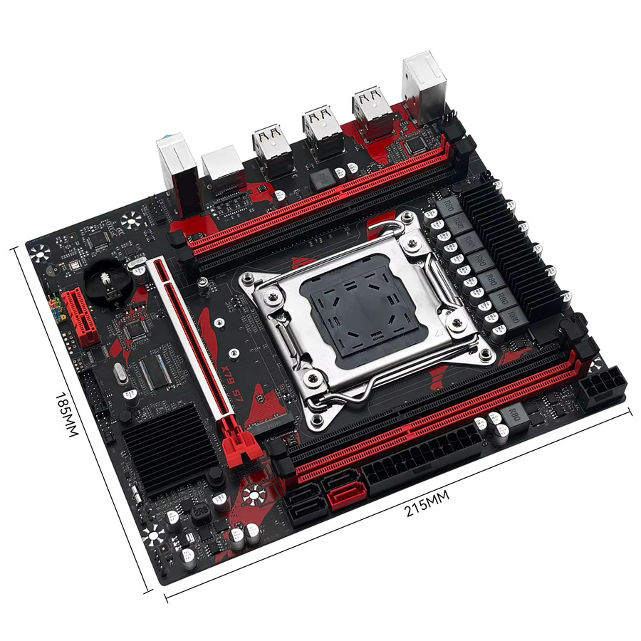 MACHINIST X79 S7 Motherboard in Schwarz mit Unterstützung für Intel Xeon E5 v1 & v2 LGA 2011 CPUs und DDR3 REG ECC RAM, Dual-Channel-Mainboard - Bild 3
