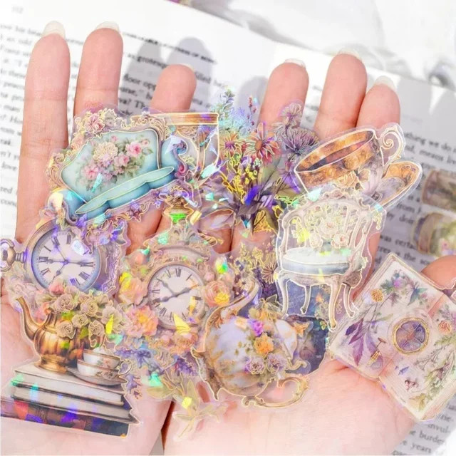 30 Stück PET-Aufkleber in Multicolour für Schulbedarf und Sammelalben, B: 15,5 cm, H: 8,9 cm - Bild 1