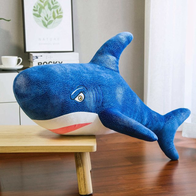 Simulierte Hai-Puppe Plüschtier Aquarium, Stoffpuppe, 80cm - Bild 1