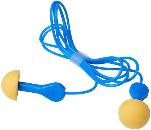 3M EAR Express Gehörschutzstöpsel mit Band, Blau, 28 dB, EN 352-2, 1 Paar - Bild 1