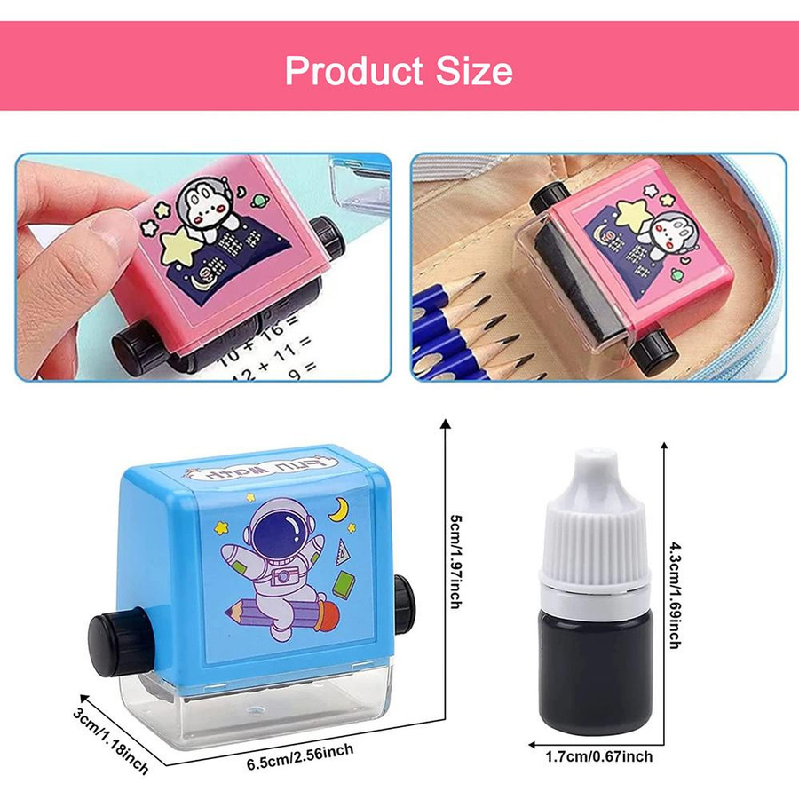 Yiran Furniture Digitaler Roller Lehrstempel für Mathematik: Addieren, Subtrahieren, Multiplizieren und Dividieren für Lernübungen bis 100 - Bild 5