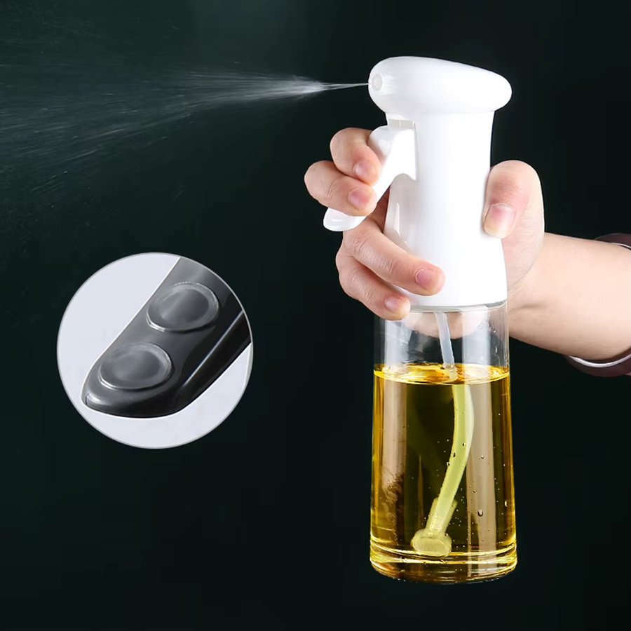 TWISTER.CK Öl Sprayer aus Glas in Transparent oder Weiß, 200 ml Sprühflasche für Küche, Salat und Grill - Bild 3