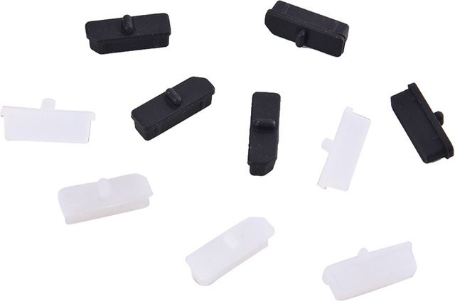 5er-Set DisplayPort Staubschutzkappen aus Gummi in Transparent für Computer DP Stecker - Bild 1
