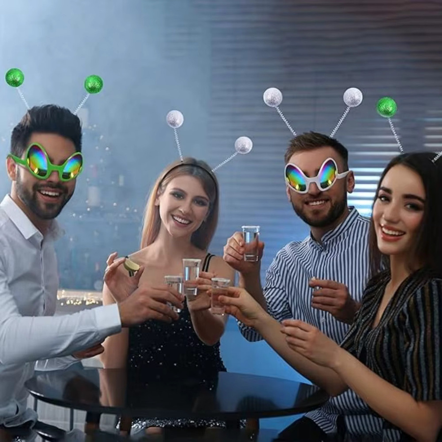 ANGBAO Alien-Stirnbänder und Brillen, Weltraum, 2-teiliges Set, Bunt / Mehrfarbig - Bild 3