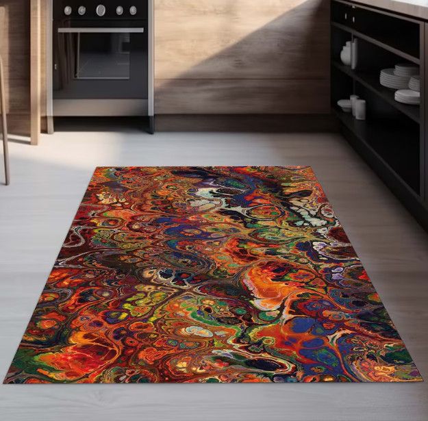 Exotic Vibes Bunter Teppich mit abstraktem Trippy Art Design in Multicolor - Bild 1