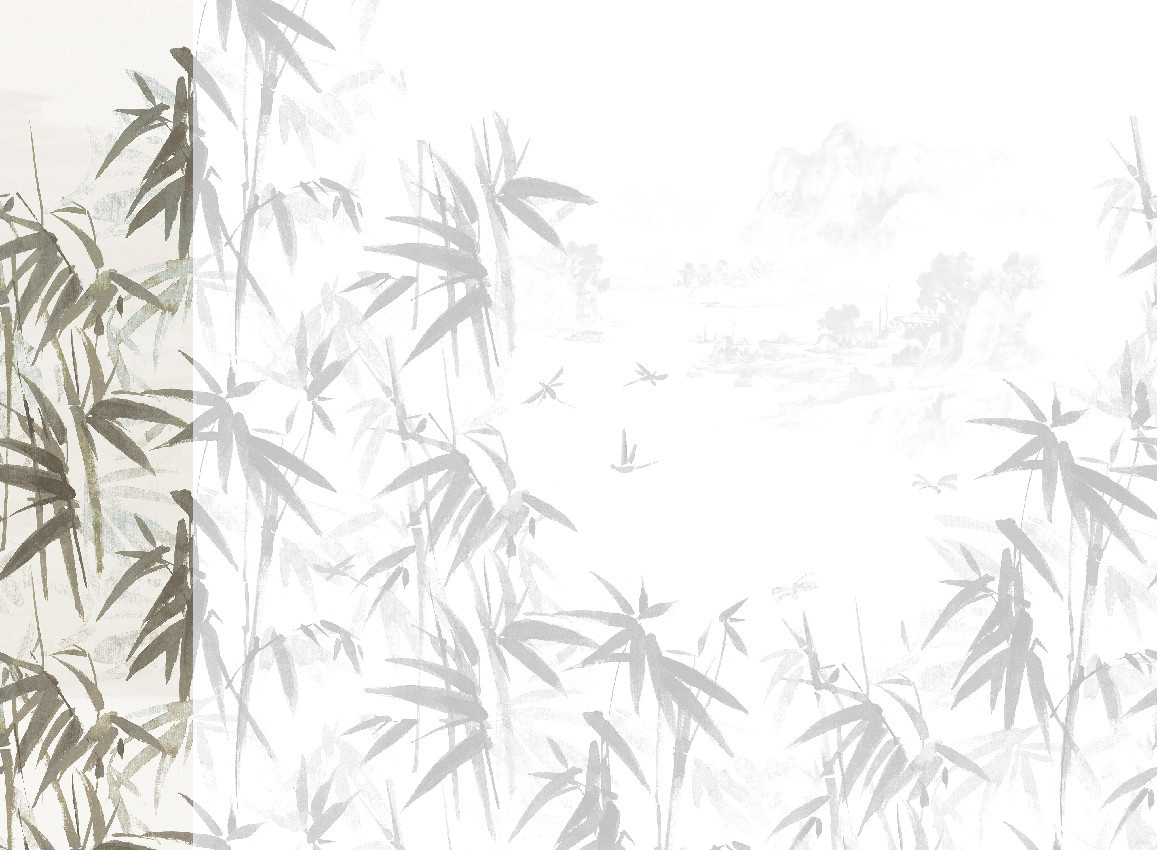 Jannelli & Volpi Mural Ine Wandtapete Vinyl in Grau mit orientalischem Floral-Design - Bild 1
