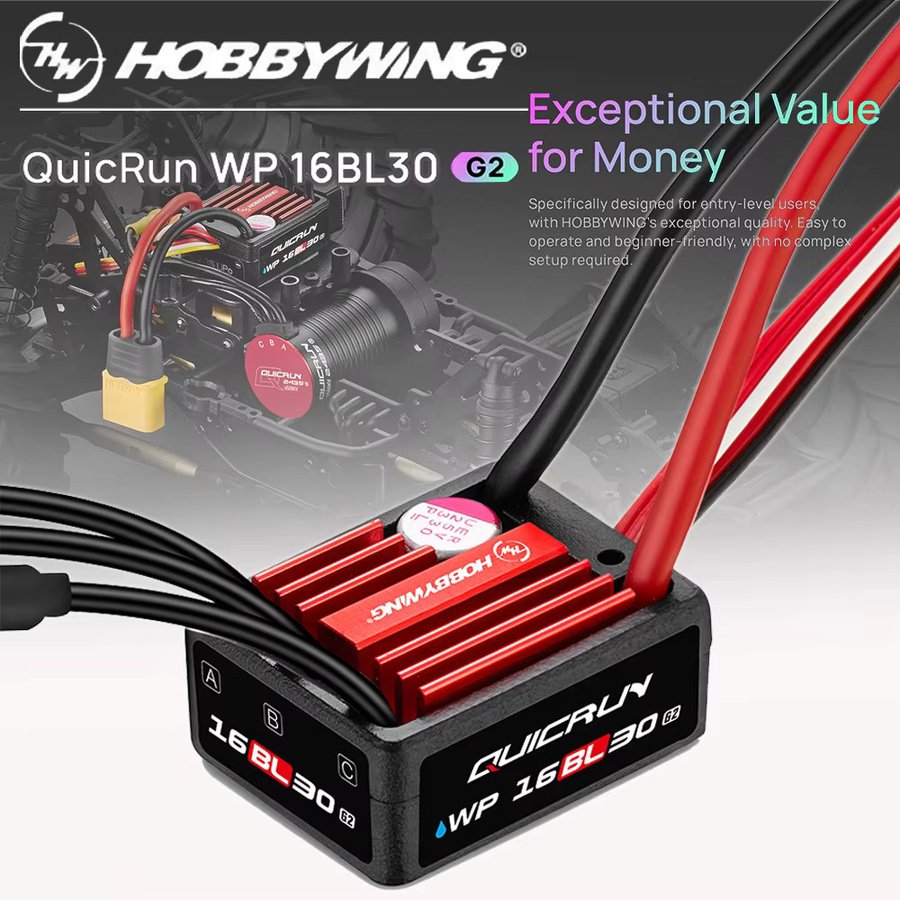 Hobbywing QuicRun 16BL30 G2 30A Bürstenloser ESC, Wasserdichter Geschwindigkeitsregler - Bild 2