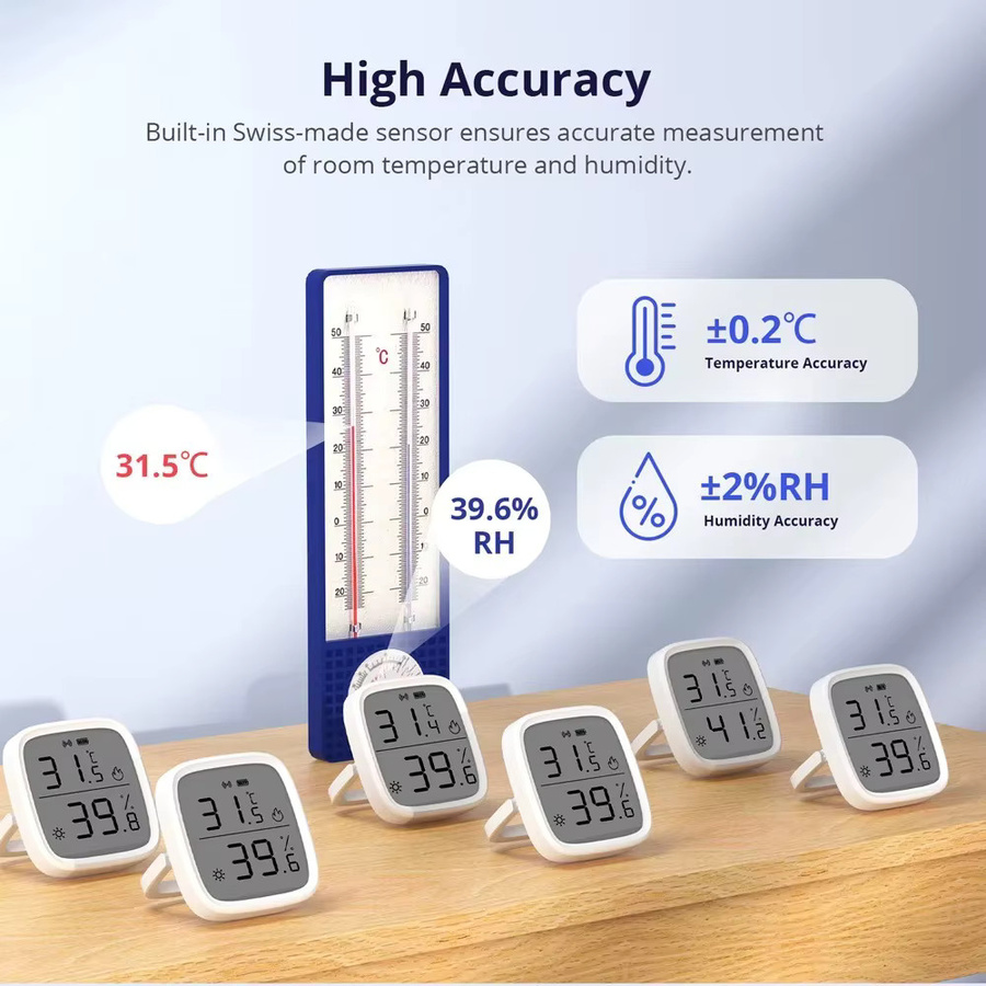 SONOFF SNZB-02D Zigbee Temperatur- und Feuchtigkeitssensor in Weiß, kompatibel mit Alexa und Smart Scenes über die ZBBridge - Bild 2