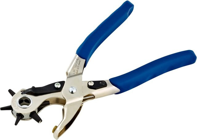 LUX-TOOLS Revolverlochzange Comfort in Blau mit Messing-Details, Länge: 220 mm - Bild 1