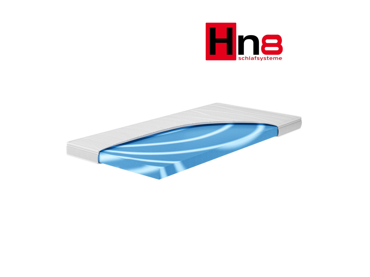 HN8 SCHLAFSYSTEME Gelschaum-Topper Surf 100 Cool in Weiß mit kühlendem Bezug und zwei Liegeseiten, B: 100 cm, L: 200 cm - Bild 2