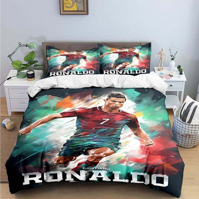 Gu Tao Bettwäsche Set mit R-Ronaldo Aufdruck für Kinder und Jugendliche, Mehrfarbig, B/H: 150 x 200 cm - Bild 1