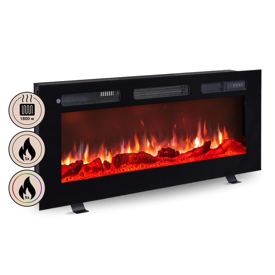 BALDERIA LE-40 Elektrokamin mit 3D-Flammeneffekt und Bluetooth in Schwarz - Bild 2