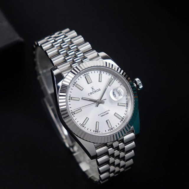 Cronos Armbanduhr, Automatik, Edelstahl, Blau, 40 mm, Herren - Bild 1