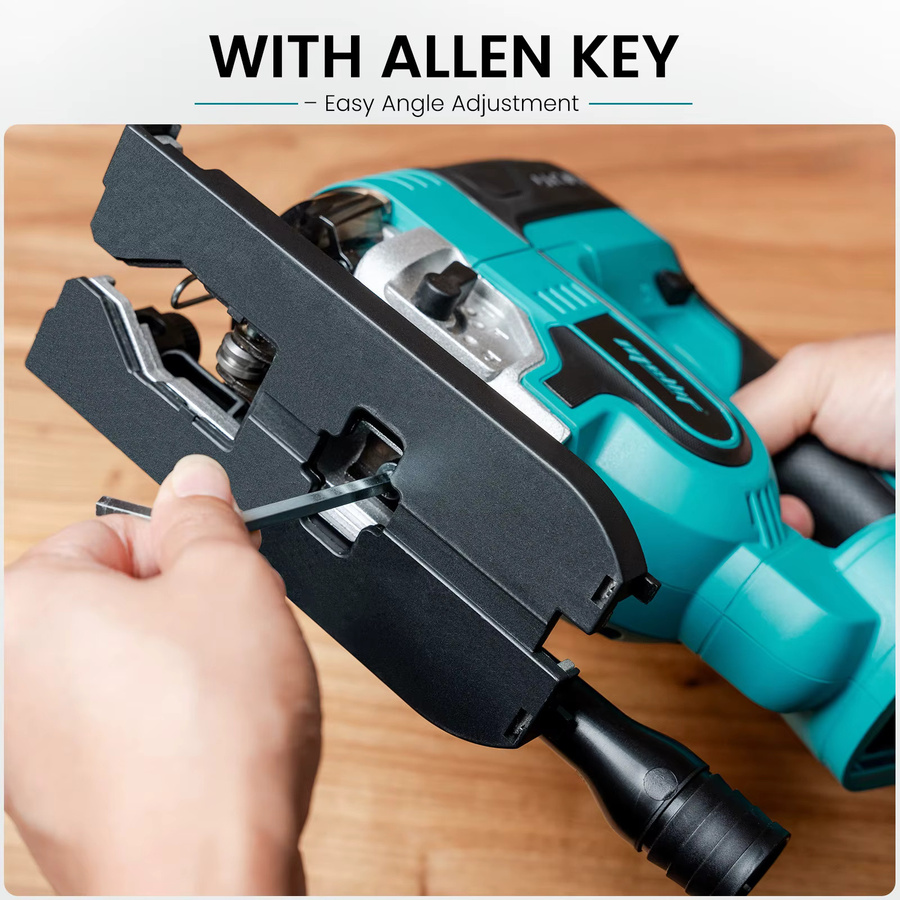 Mellif Bürstenlose Akku-Stichsäge für Makita 18V LXT Akkus, Elektrisches Holzbearbeitungs-Schneidwerkzeug (nur Werkzeug) - Bild 5
