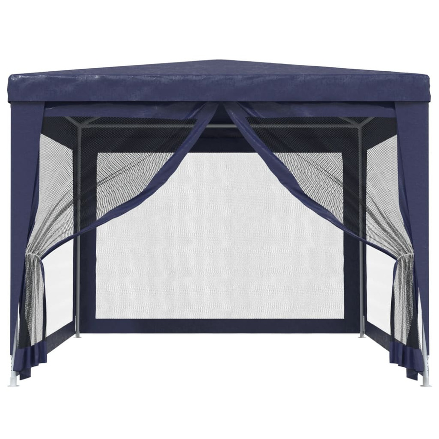 vidaXL Partyzelt aus HDPE in Blau mit 4 Mesh-Seitenwänden, B/T: 4 x 3 m - Bild 6