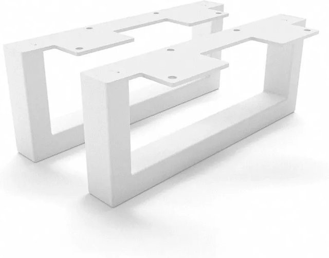 HEVVA Möbelfüße GRAZ 2er Set Weiß Höhe: 10 cm, Tiefe: 25 cm - Bild 1