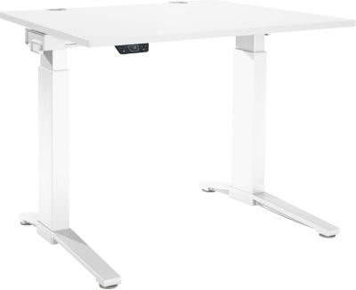 Schäfer Shop Genius ERGOSTYLE S Schreibtisch elektrisch höhenverstellbar, Weiß, B: 120 cm, T: 80 cm, H: 71,5-118,2 cm - Bild 1