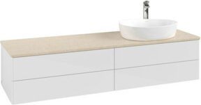 V&B Waschtischunterschrank Antao mit integrierter LED-Beleuchtung, Weiß, B/T: 160 x 50 cm - Bild 1