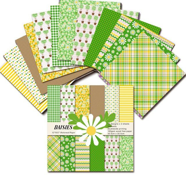 Dekoratives Scrapbooking Papier Set mit Vintage Mustern für Decoupage und DIY Kartenherstellung, Multicolour - Bild 1
