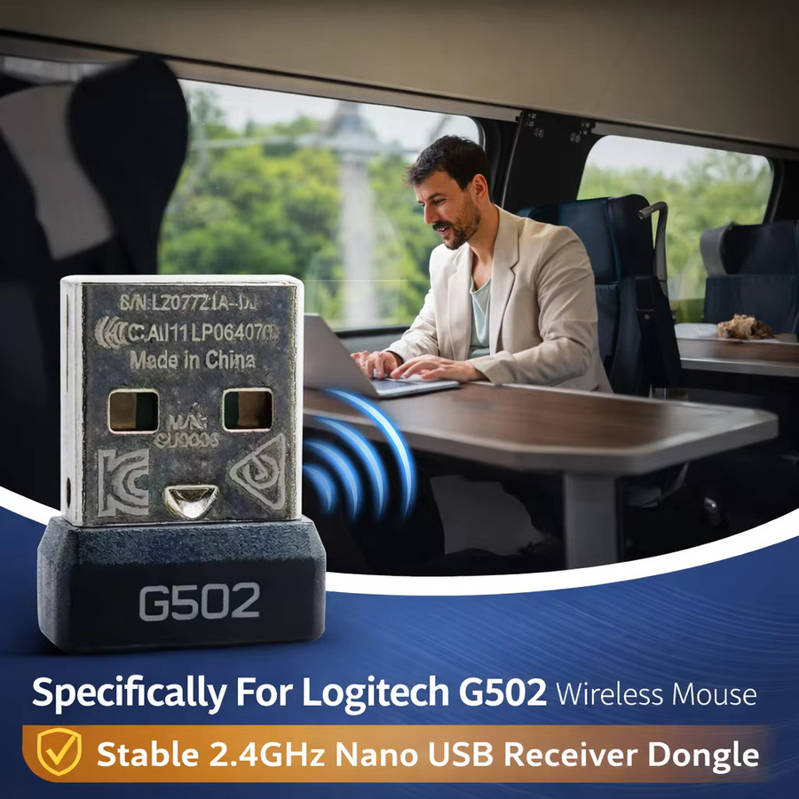 Logitech USB-Empfänger-Dongle für G502 kabellose Maus, 2,4 GHz Ersatzadapter, Schwarz - Bild 5