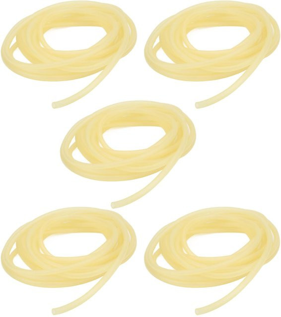 5 Stück Igeteck Tourniquet Latexschlauch aus Naturkautschuk, verdickter elastischer Gummischlauch, Farbe: beige, Länge: 5 m, Durchmesser: 6 x 9 mm - Bild 1