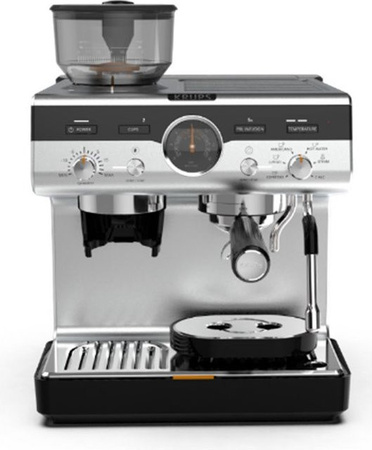 Krups Precision+ XP804T Siebträgermaschine in Schwarz/Silber