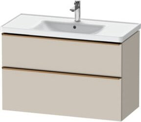 Duravit Waschtischunterschrank D-Neo in Beige Matt, Wandhängend, B/T/H: 98,4 x 45,2 x 62,5 cm - Bild 1