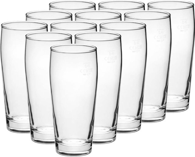 Van Well Willy Bierglas Set, transparent, 12er Set, 0,4 l pro Glas - Bild 1