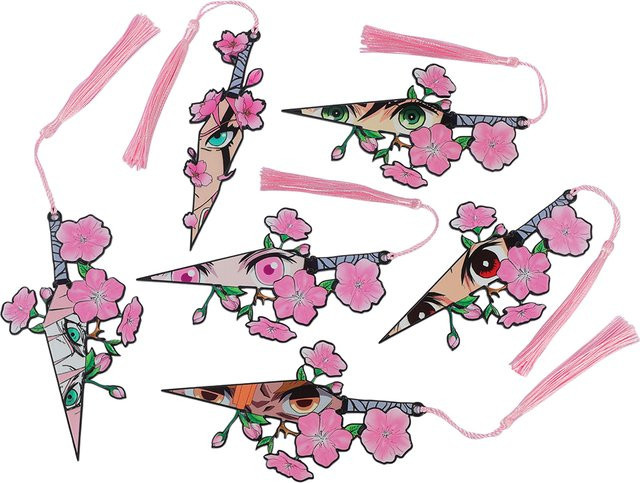 Anime Sakura Augen-Lesezeichen mit Quaste aus Acryl in Multicolour für Buchliebhaber und Anime-Fans - Bild 1
