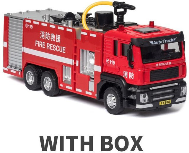 Linyi toy car Feuerwehrauto, Modellauto, Metall, 1:50, Licht und Ton, ab 14 Jahren - Bild 1