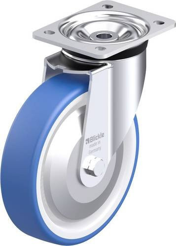 Blickle LK-POTHS 200XK-FA Stahlblech-Lenkrolle in Blau mit 200 mm Rad-Durchmesser und 550 kg Tragfähigkeit - Bild 1
