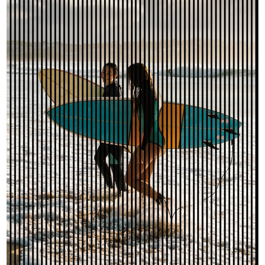 FN Acustico Akustikplatte Surf 1 in Bunt mit modernem Design aus PET und MDF, selbstklebend, H: 2.400 mm, B: 2.253 mm, T: 19 mm - Bild 1