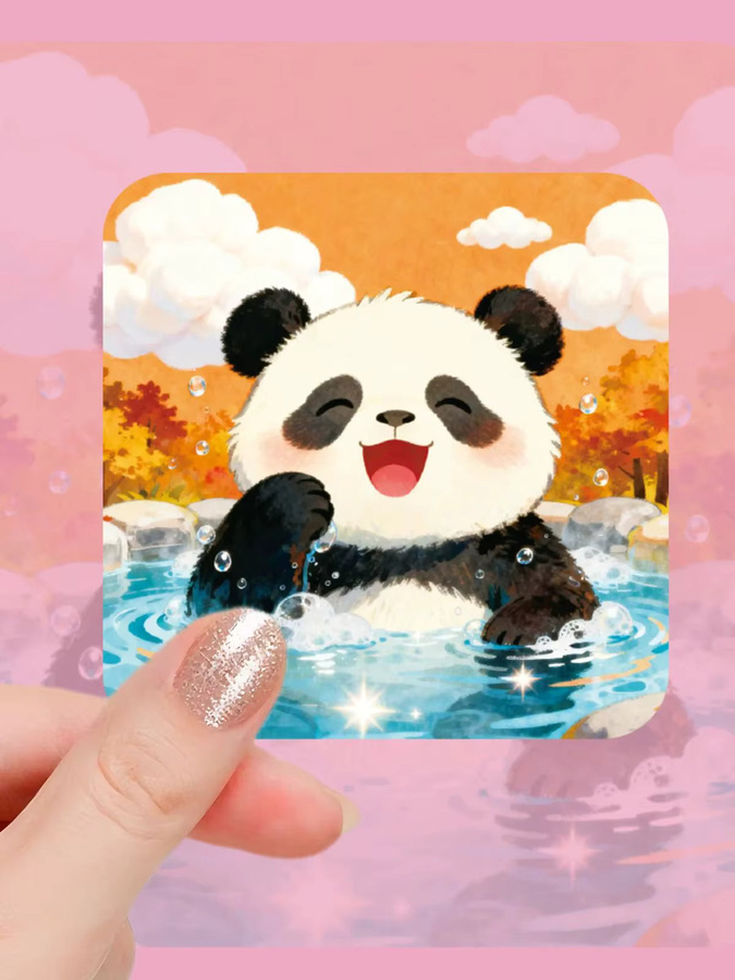56 oder 112 Stück Cartoon Panda Doodle Aufkleber in Multicolour für Notebook und Schreibwaren - Bild 5