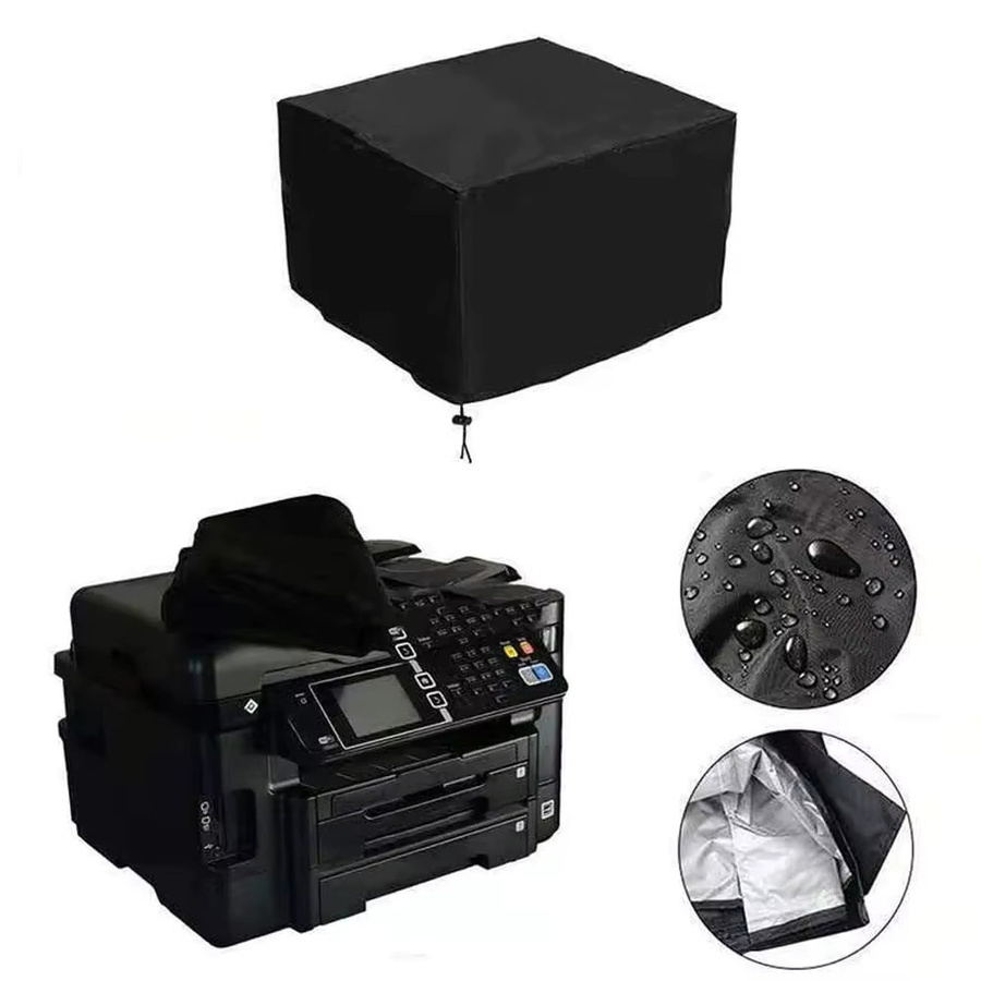 HP Pro 8610 Staubschutz universelle antistatische Druckerhülle in Schwarz und Silber kompatibel mit Epson Canon und Brother - Bild 3