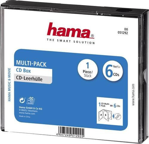 Hama CD Hülle Schwarz für 6 CDs, DVDs oder Blu-rays - Bild 1
