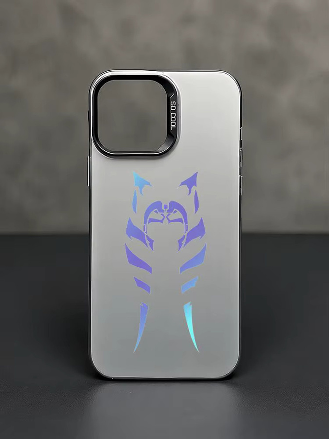 Ahsoka Tano Handyhülle für iPhone 11 bis 17 Pro Max, Stoßfeste TPU Hülle mit Farbverlauf in Multicolour und Schwarz - Bild 5