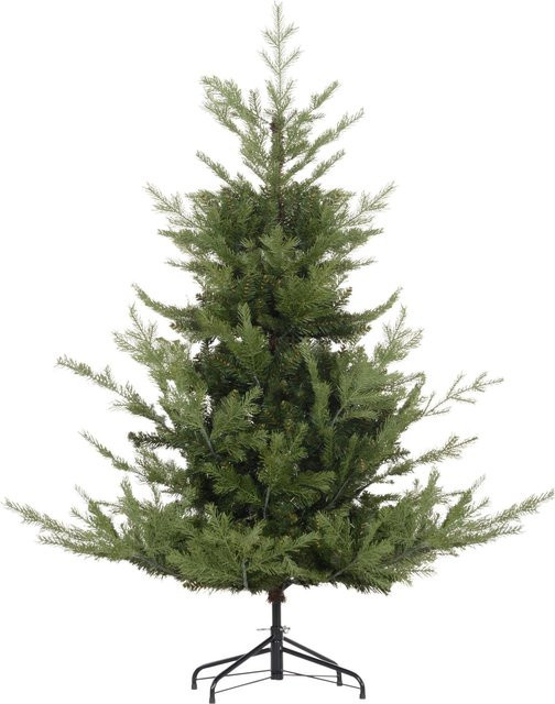 HOMCOM Weihnachtsbaum Künstlich in Grün aus Kunststoff und Metall H: 150 cm, B: 100 cm - Bild 1
