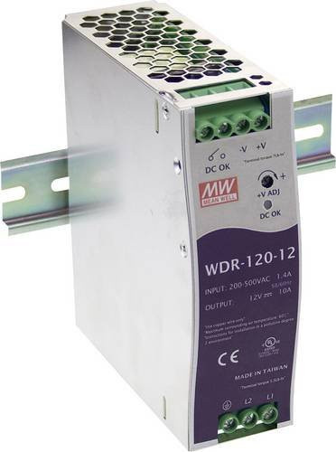 Mean Well WDR-120-24 Hutschienen-Netzteil DIN-Rail 24 V/DC 5A 120W Silber - Bild 1
