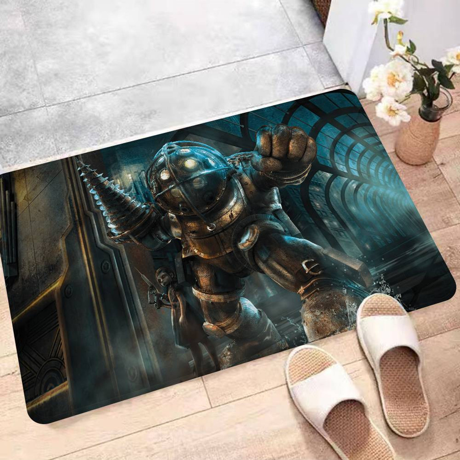 Miniso BioShock Videospiel Fußmatte im nordischen Stil für Badezimmer, Schlafzimmer oder Hotel, B/B: 40 x 60 cm - Bild 2
