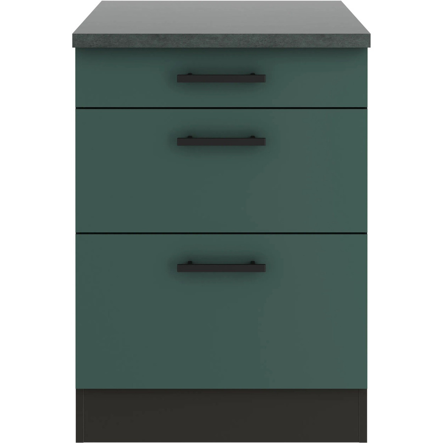 OPTIFIT Verona405 Küchen-Unterschrank in Steingrün mit modernem mattem Design, Breite: 60 cm - Bild 2