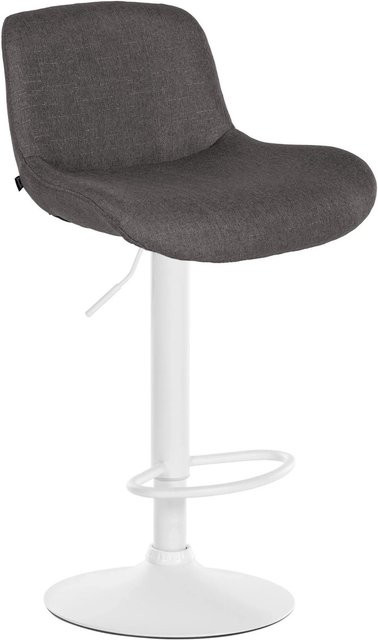 DELUKE Barhocker PONOR höhenverstellbarer Barstuhl aus Samt mit Lehne und 360 Grad Drehbarkeit, Dunkelgrau, B/T/H: 50 x 50 x 85 cm - Bild 1