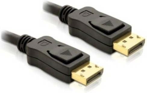 Delock DisplayPort Anschlusskabel Schwarz 2m für 4K UHD mit vergoldeten Steckkontakten - Bild 1