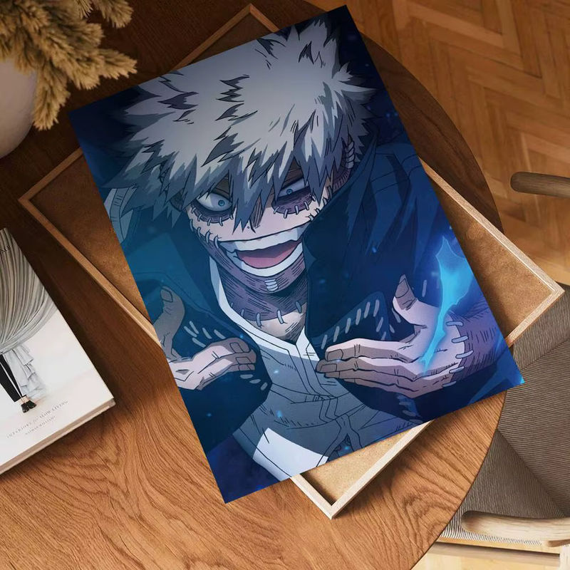 Moetch My Hero Academia Dabi Poster Aufkleber, wasserfester Wandkunst Aufkleber in Mehrfarbig für Wohnzimmer und Schlafzimmer - Bild 5