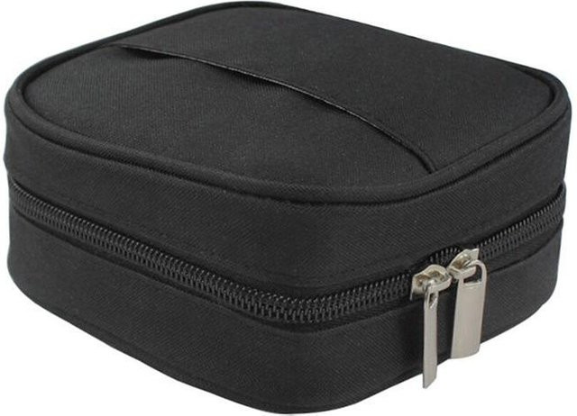 NATAWA Mini Quadratische Digitale Aufbewahrungstasche Wasserdichtes Organizer Etui für Adapter, Kabel und Maus in Schwarz - Bild 1